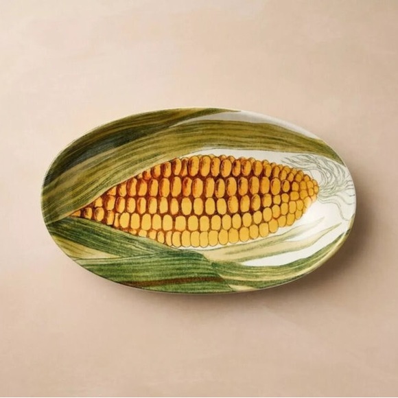 John Derian threshold Corn Design Oval Platter - Picture 1 of 3